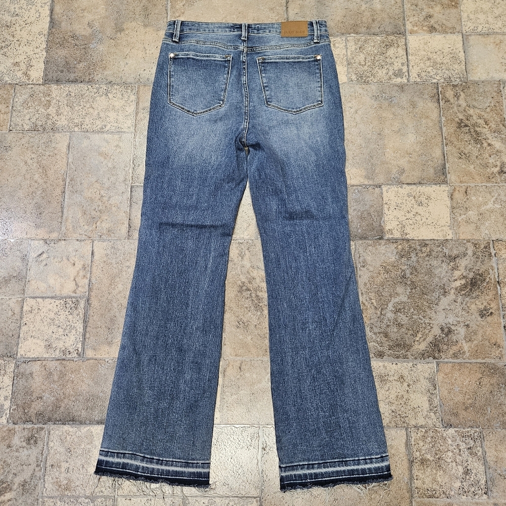 Judy Blue Slim Boot Raw Hem Jeans Size 13/31 - Picture 4 of 8